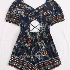 Criss cross romper